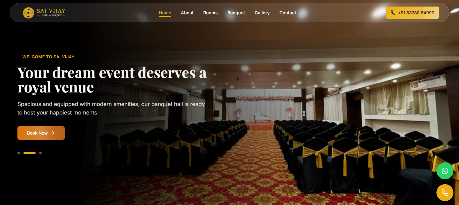 Hotel Sai Vijay website preview